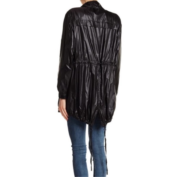 BLANKNYC Black Matte Funnel Neck Windbreaker Jacket Size L Large NWOT - Picture 4 of 16